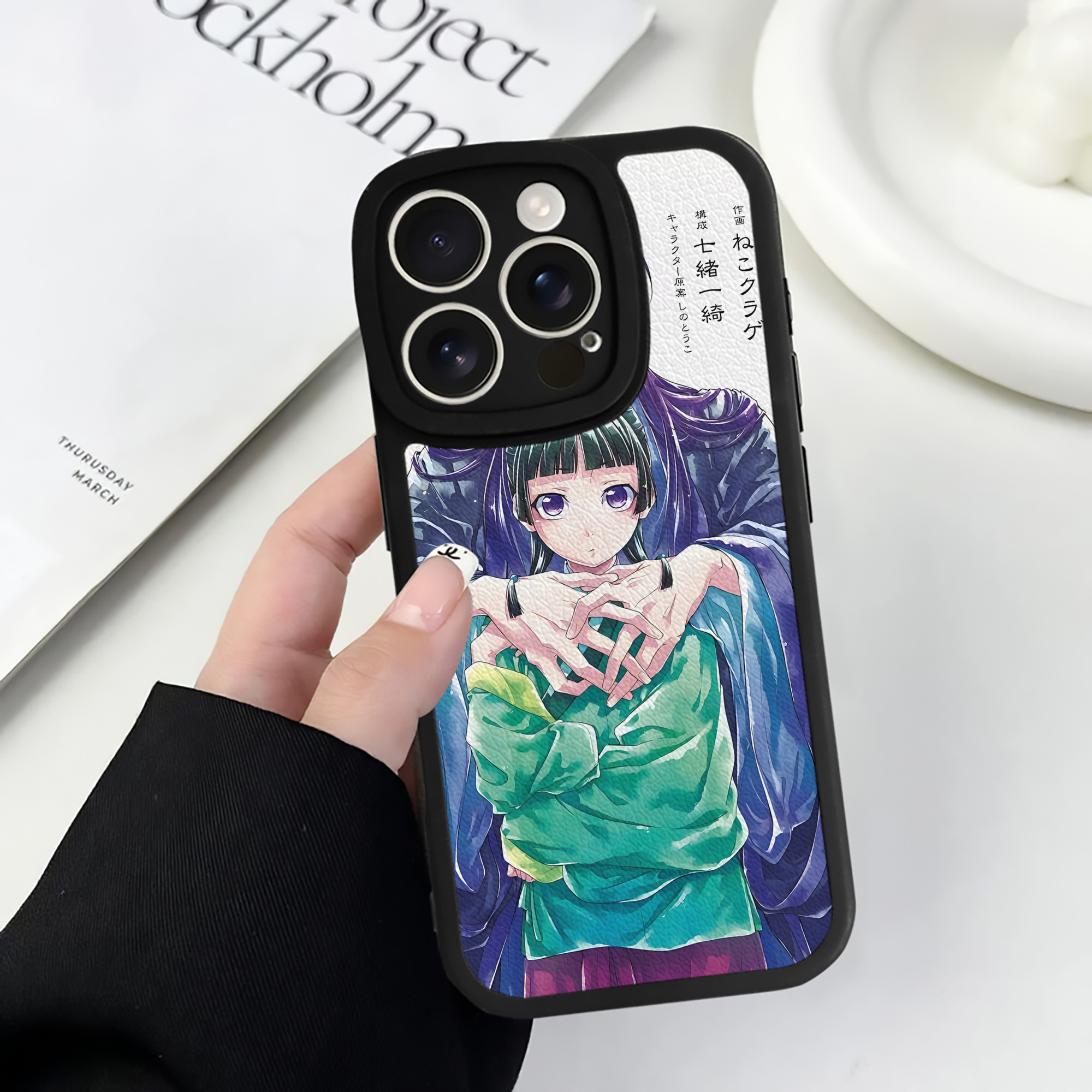 （画像用） 薬屋のひとりごと The Apothecary Diaries 【iPhone 16シリーズ対応】シリコンスマホケース（レザー調） 材質：シリコン